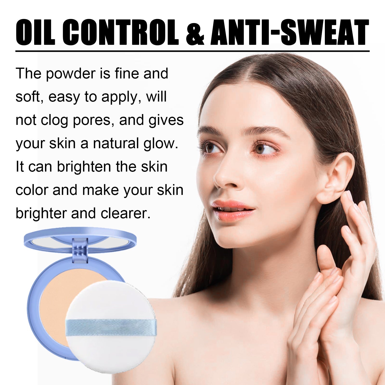 Oil Control Setting Powder, Light Setting Powder Delicate Skin Friendly Waterproof Oil Control Brightening Skin Tone - DivineLink1 | Electronics, Fitness, Household Essentials | Shop