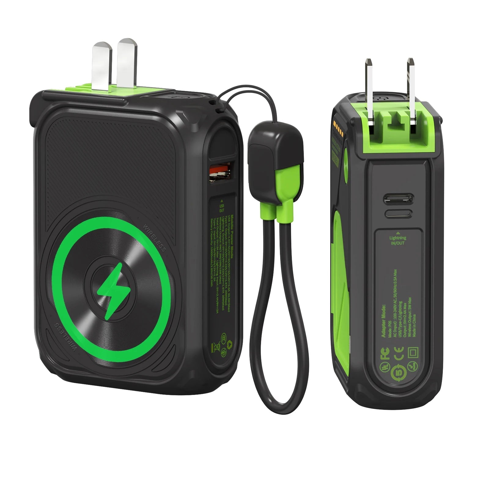 PD 22.5W Fast Charging 10000mAh Magnetic Wireless Power Bank USB Type - C Detachable Data Cable Phone Holder Emergency PowerBank - DivineLink1 | Electronics, Fitness, Household Essentials | Shop