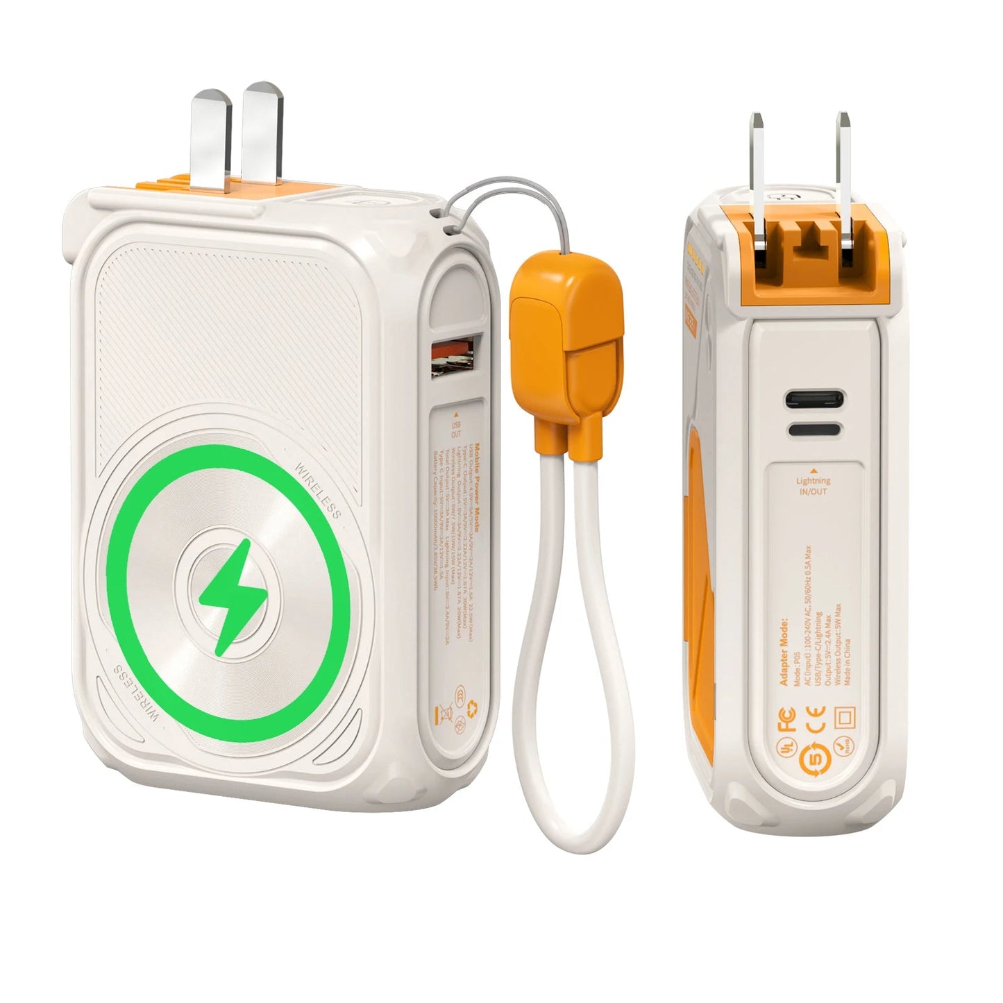 PD 22.5W Fast Charging 10000mAh Magnetic Wireless Power Bank USB Type - C Detachable Data Cable Phone Holder Emergency PowerBank - DivineLink1 | Electronics, Fitness, Household Essentials | Shop