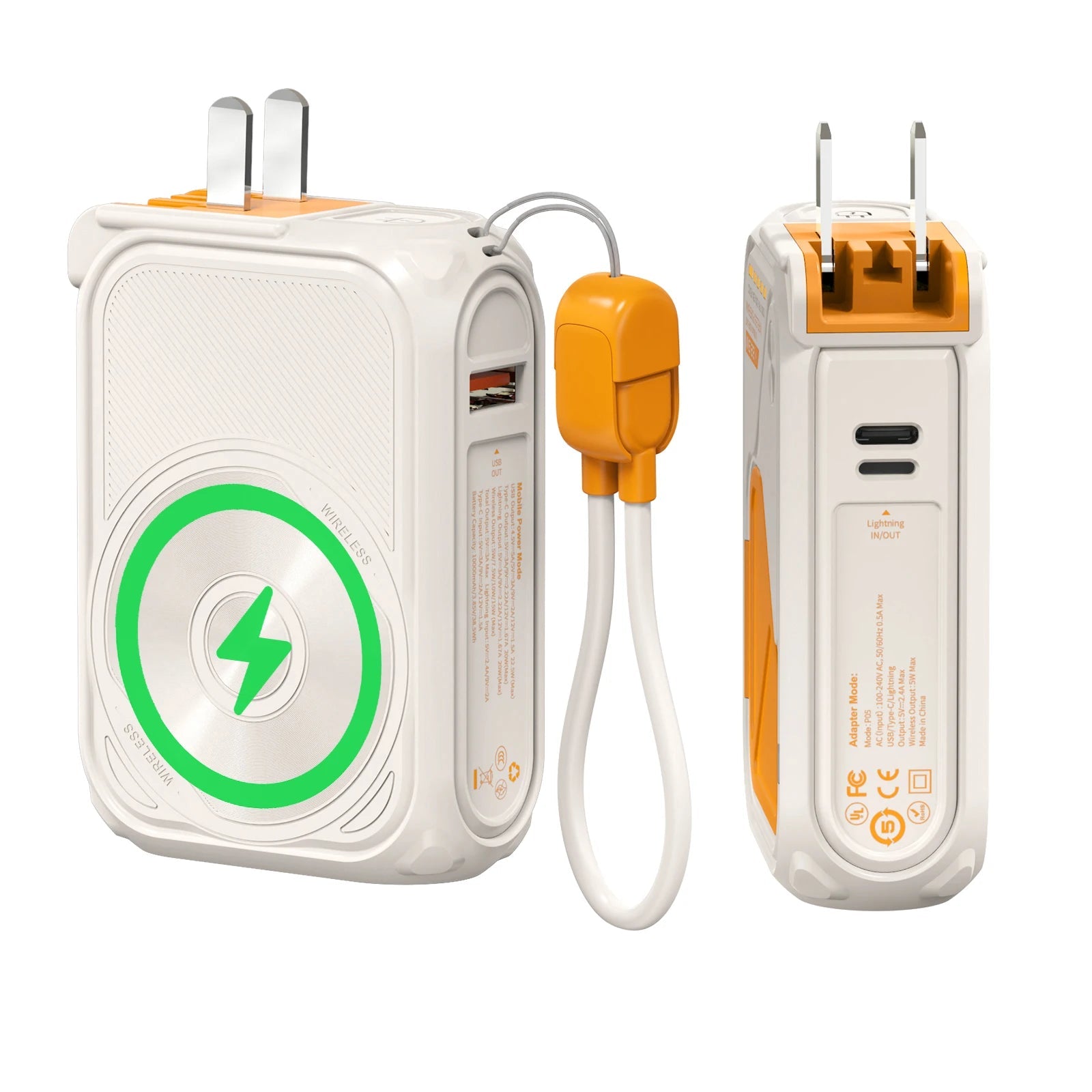 PD 22.5W Fast Charging 10000mAh Magnetic Wireless Power Bank USB Type - C Detachable Data Cable Phone Holder Emergency PowerBank - DivineLink1 | Electronics, Fitness, Household Essentials | Shop