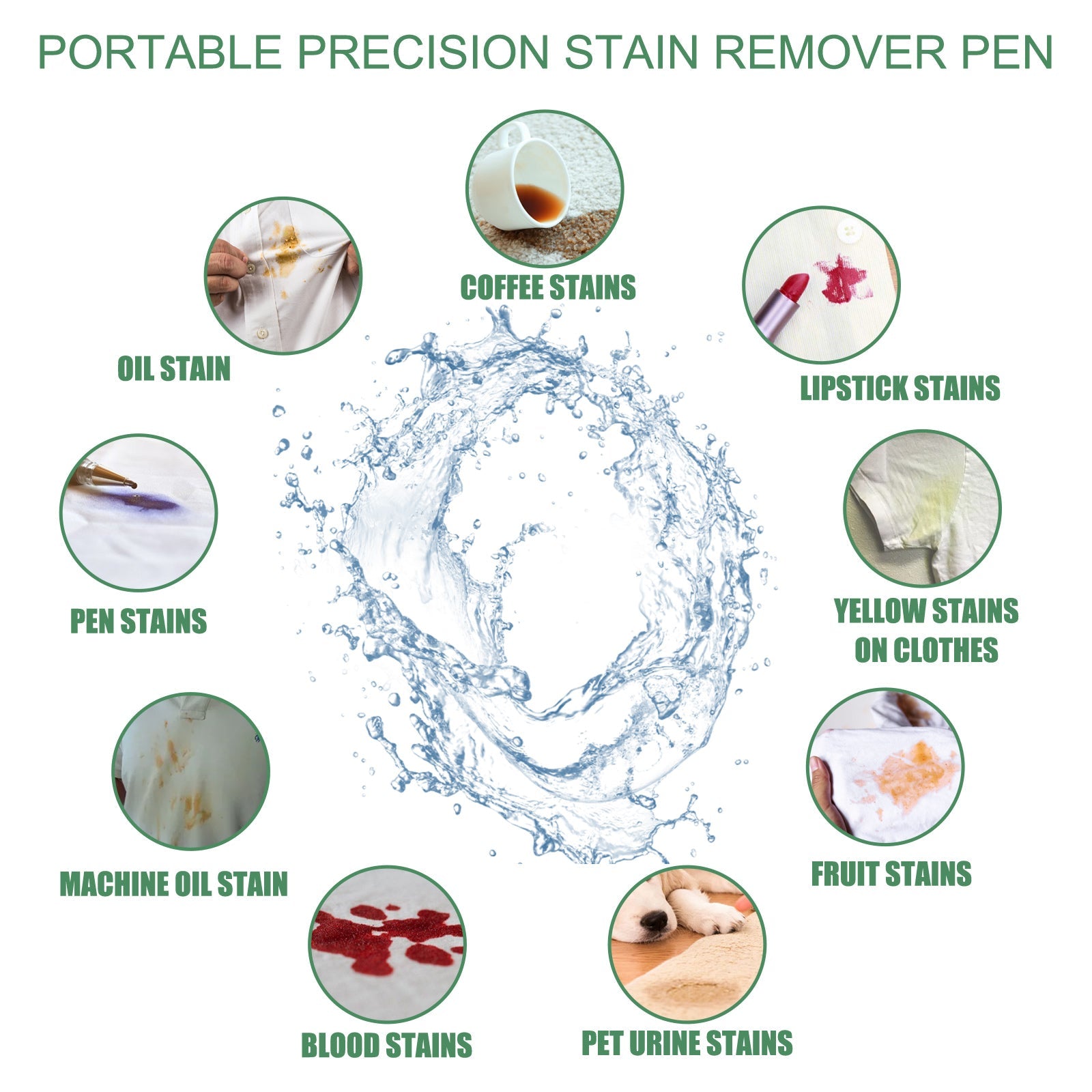Portable Precision Stain Remover Pen, Free Wash Remove Oil Stains Yellow Clothes Clean And Decontamination Pen - DivineLink1 | Electronics, Fitness, Household Essentials | Shop