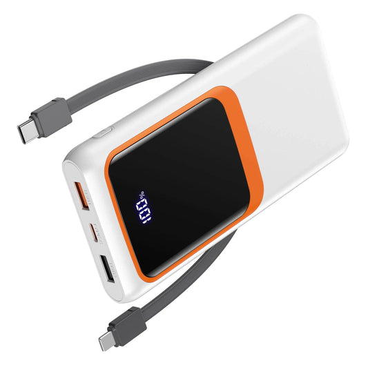 Power Bank Battery Pack Portable Charger 10000mAh with Built - in Cables, PD 22.5W, Slim Design, with LCD Display - DivineLink1 | Electronics, Fitness, Household Essentials | Shop