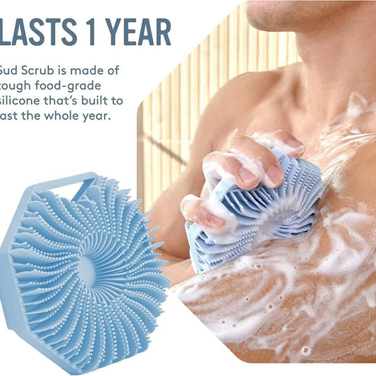 Soft Silicone Body Scrubber Bath Brush With Ergonomic Handle Portable Shower Massage Cleaning Exfoliating Home Tool - DivineLink1 | Electronics, Fitness, Household Essentials | Shop