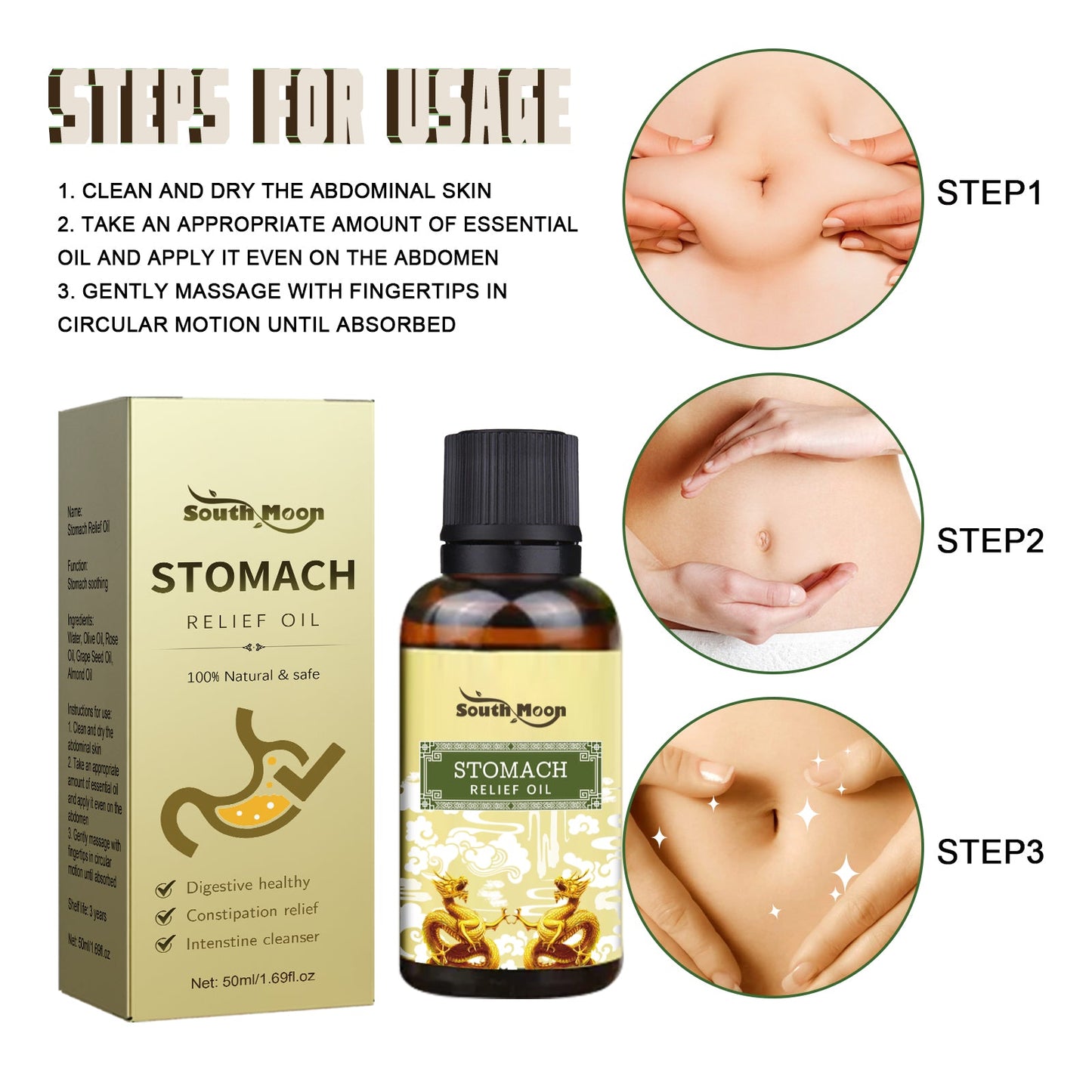Stomach Relief Oil, Clear Stool Relieve Gastrointestinal Discomfort Massage Treatment Firming And Slimming Oil - DivineLink1 | Electronics, Fitness, Household Essentials | Shop
