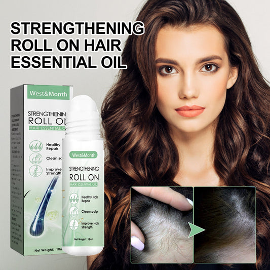 Strengthening Roll On Hair Essential Oil, Scalp Massage Moisturizing Hair Roots Thickening Hair Care Ball Essential Oil - DivineLink1 | Electronics, Fitness, Household Essentials | Shop