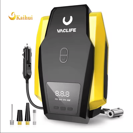 Tire Inflator Portable Air Compressor Pump for Car Tires (up to 50 PSI) 12V DC Tire Pump for Bikes (up to 150 PSI) LED Light - DivineLink1 | Electronics, Fitness, Household Essentials | Shop