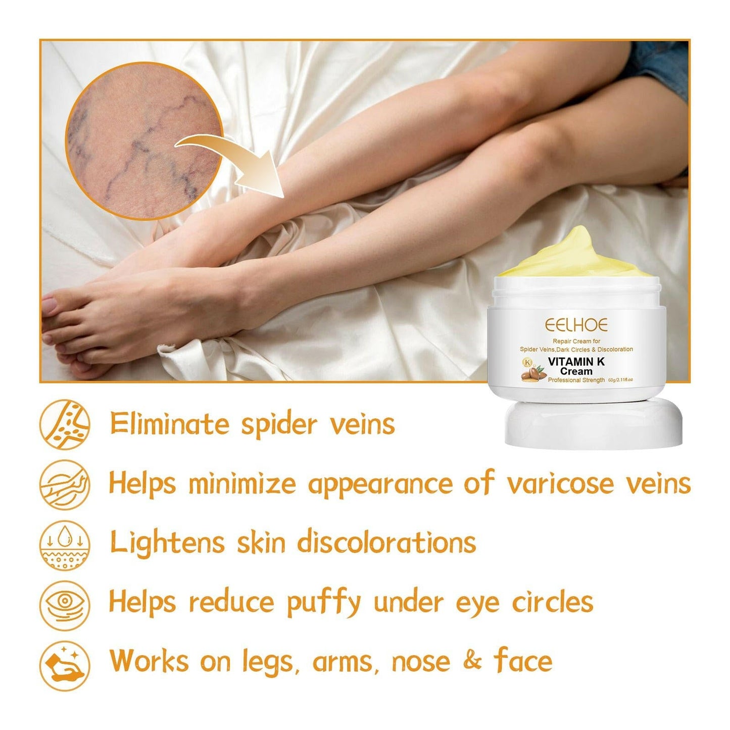 Vitamin K Cream Skin Care For Sore And Swollen Legs Earthworm Leg Vein Massage Cream - DivineLink1 | Electronics, Fitness, Household Essentials | Shop
