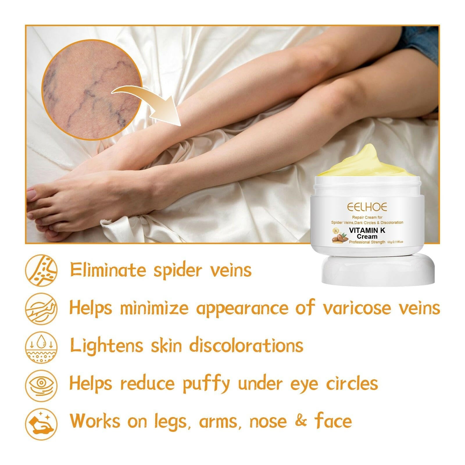 Vitamin K Cream Skin Care For Sore And Swollen Legs Earthworm Leg Vein Massage Cream - DivineLink1 | Electronics, Fitness, Household Essentials | Shop