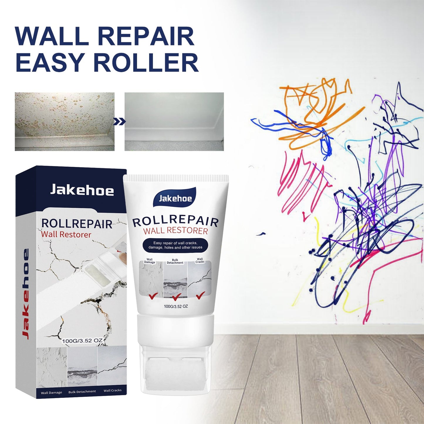 Wall Repair Paste Household White Wall Renovation Repair Paste Moisture Resistant Mildew Waterproof Interior Wall Repair - DivineLink1 | Electronics, Fitness, Household Essentials | Shop