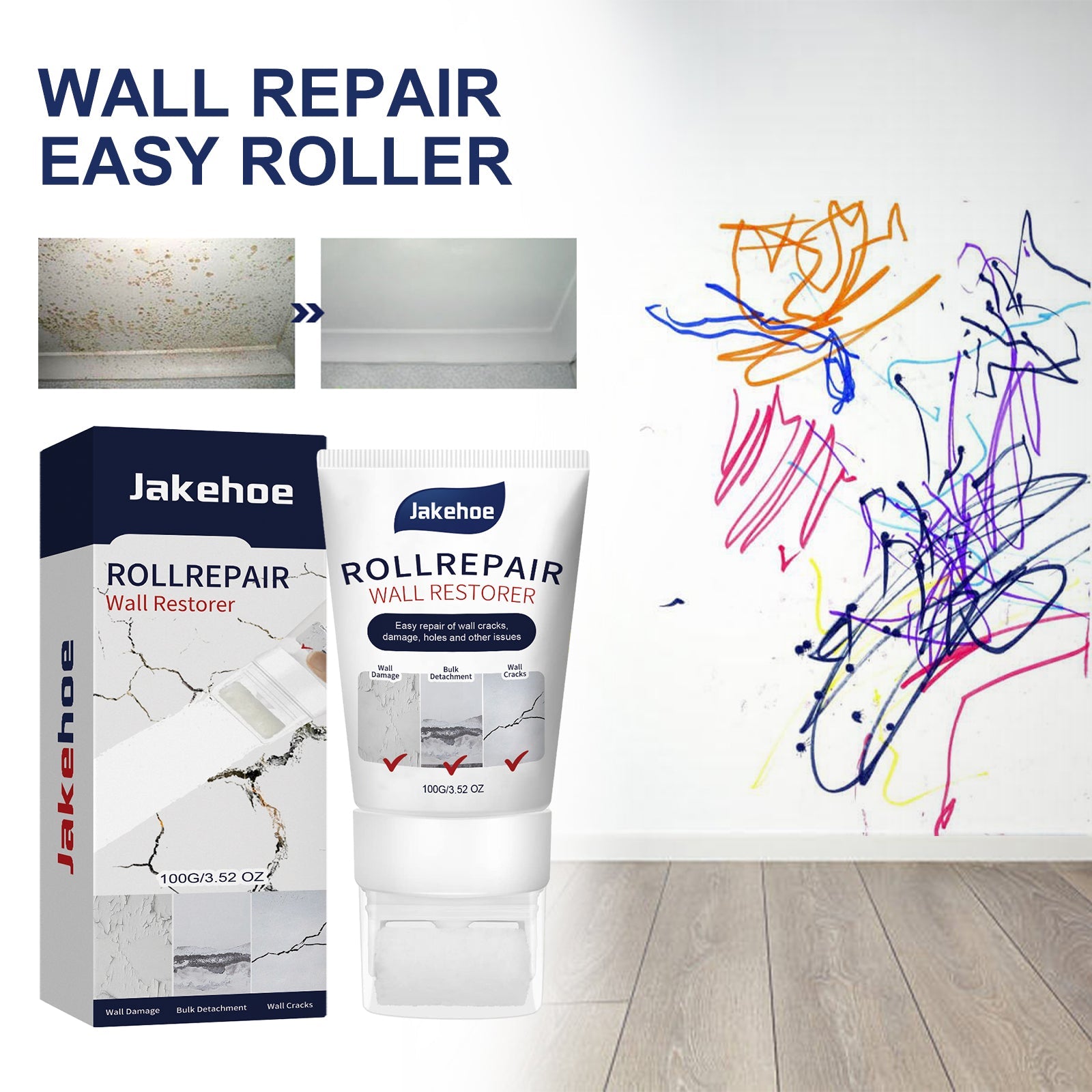 Wall Repair Paste Household White Wall Renovation Repair Paste Moisture Resistant Mildew Waterproof Interior Wall Repair - DivineLink1 | Electronics, Fitness, Household Essentials | Shop