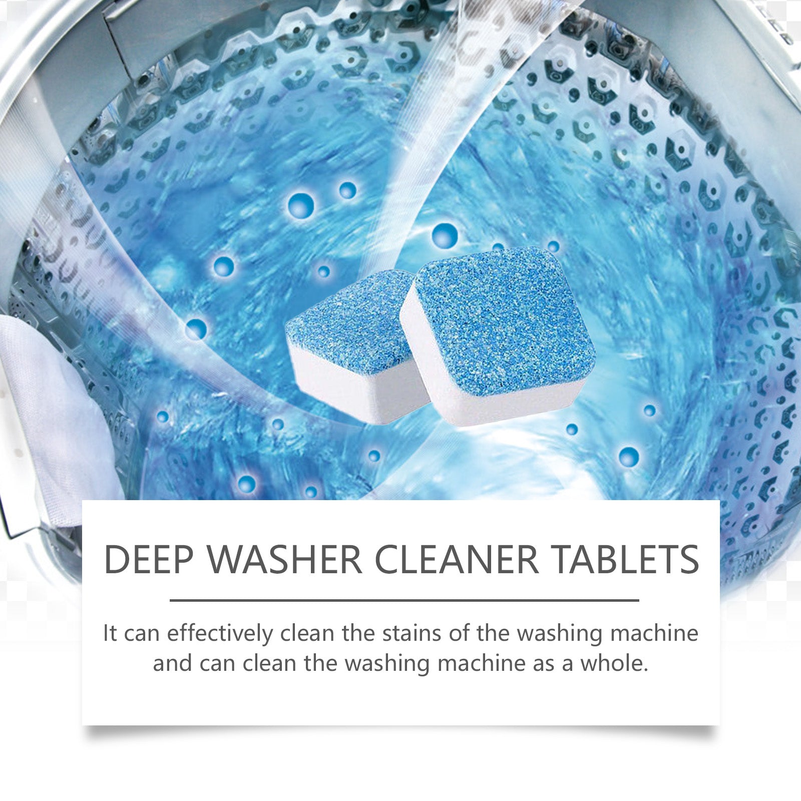 Washing Machine Cleaning Effervescent Sheet Cleaning Dirt Odor Retention Cylinder Cleaning Sheet - DivineLink1 | Electronics, Fitness, Household Essentials | Shop