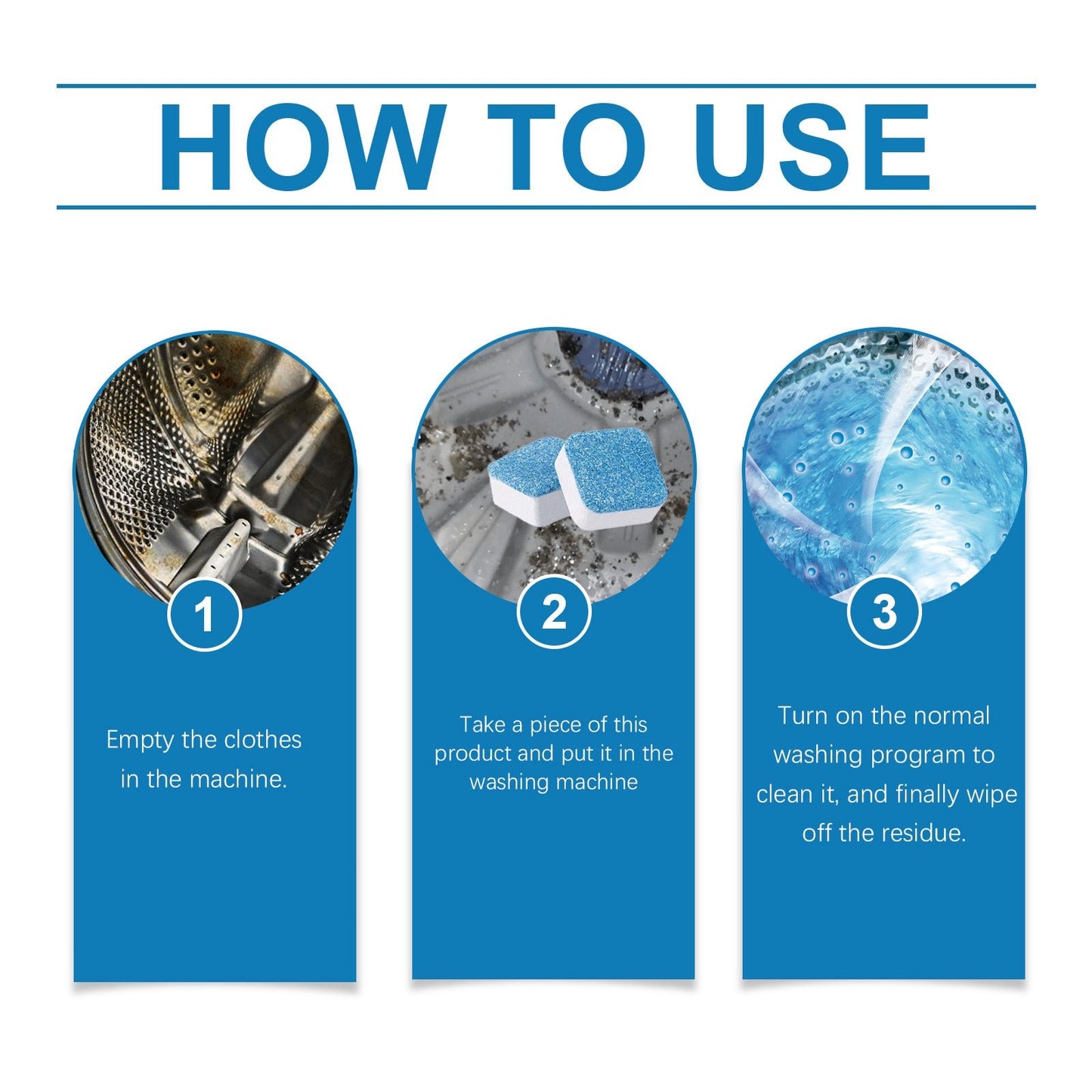 Washing Machine Cleaning Effervescent Sheet Cleaning Dirt Odor Retention Cylinder Cleaning Sheet - DivineLink1 | Electronics, Fitness, Household Essentials | Shop