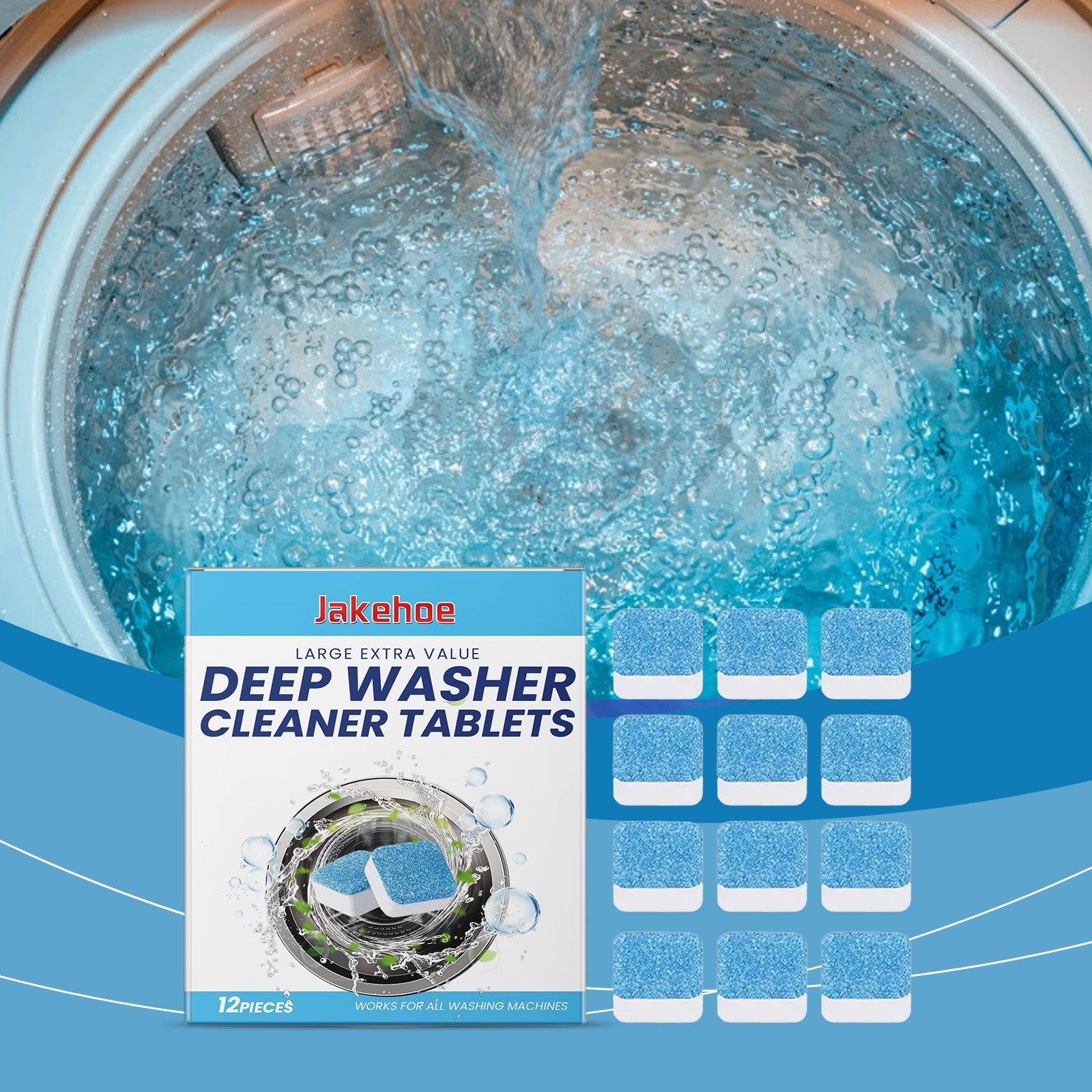 Washing Machine Cleaning Effervescent Sheet Cleaning Dirt Odor Retention Cylinder Cleaning Sheet - DivineLink1 | Electronics, Fitness, Household Essentials | Shop