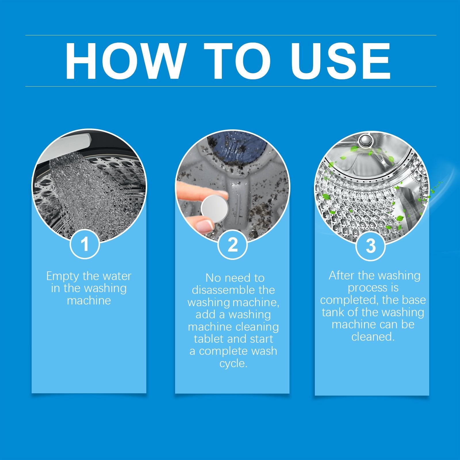 Washing Machine Decontamination Effervescent Tablets, Clean Odors Washing Machine Slot Depth Decontamination Cleaning Tablets - DivineLink1 | Electronics, Fitness, Household Essentials | Shop
