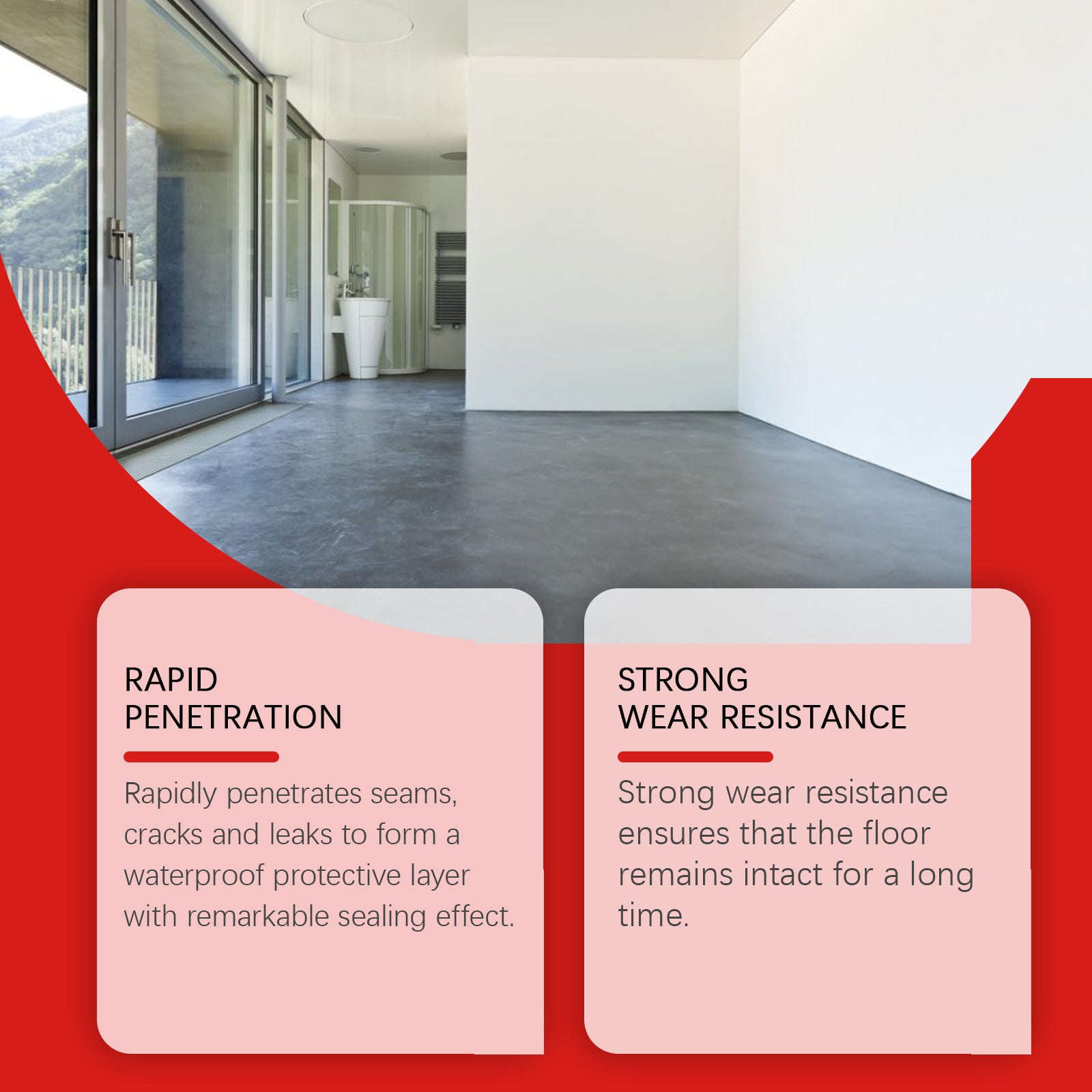 Waterproof Epoxy Floor Paint Household Wall Floor Waterproof Anti - Crack Cover Stains Renovation Paste - DivineLink1 | Electronics, Fitness, Household Essentials | Shop
