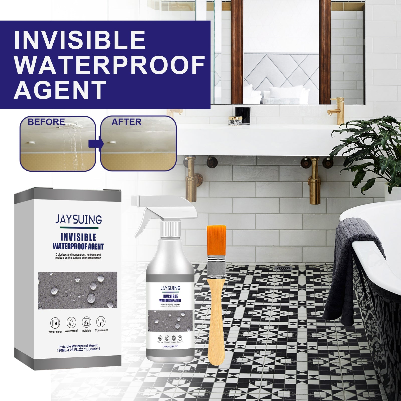 Waterproof Glue Bathroom Pipe Smash Free Brick Roof Exterior Wall Multifunctional Seal Leak Proof Spray - DivineLink1 | Electronics, Fitness, Household Essentials | Shop