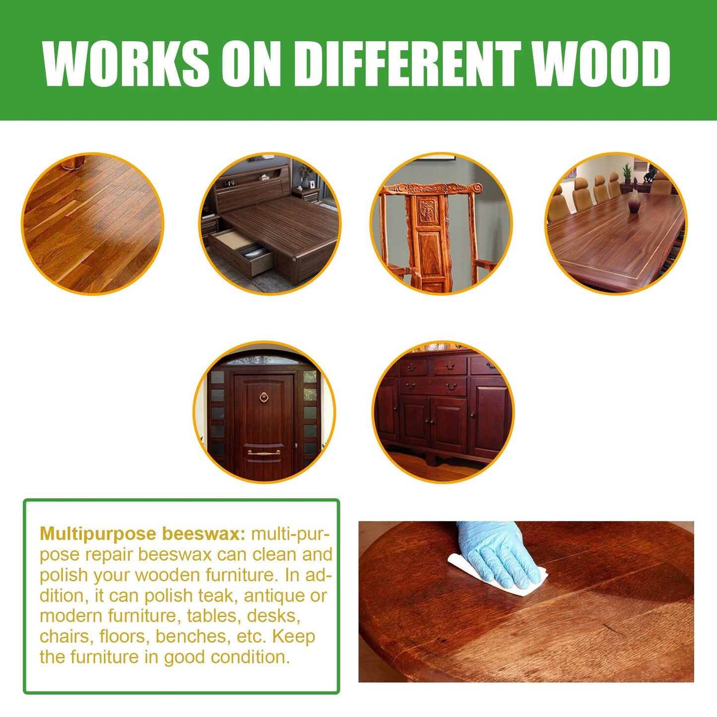 Wood Scratch Repair Beeswax, Solid Wood Floor Furniture Waxing Repair Scratch Repair Beeswax - DivineLink1 | Electronics, Fitness, Household Essentials | Shop